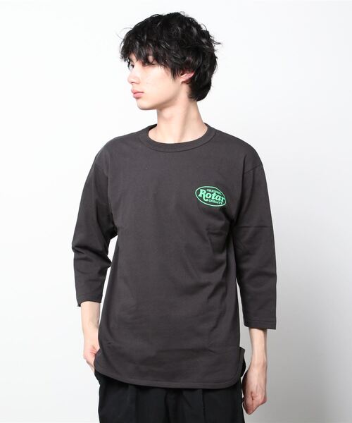 ROTAR(ローター)の「ROQ LOGO BB Tee セットイン ベースボール 七分袖(Tシャツ/カットソー・メンズ・オフホワイト/ヘザーグレー/スミクロ・SMALL/MEDIUM/LARGE/X-LARGE)」の7枚目の写真