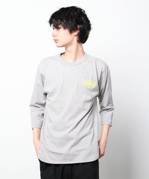 ROTAR(ローター)の「ROQ LOGO BB Tee セットイン ベースボール 七分袖(Tシャツ/カットソー・メンズ・オフホワイト/ヘザーグレー/スミクロ・SMALL/MEDIUM/LARGE/X-LARGE)」の6枚目の写真
