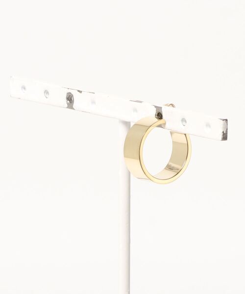 Vaya Con Dios（ヴァヤコンディオス）の「【VayaConDios/ヴァヤコンディオス】stainless -  plate hoop pierce（片耳用）（ピアス（片耳用）・メンズ・ブラック/シルバー/ゴールド/ピンクゴールド・FREE）」の11枚目の写真