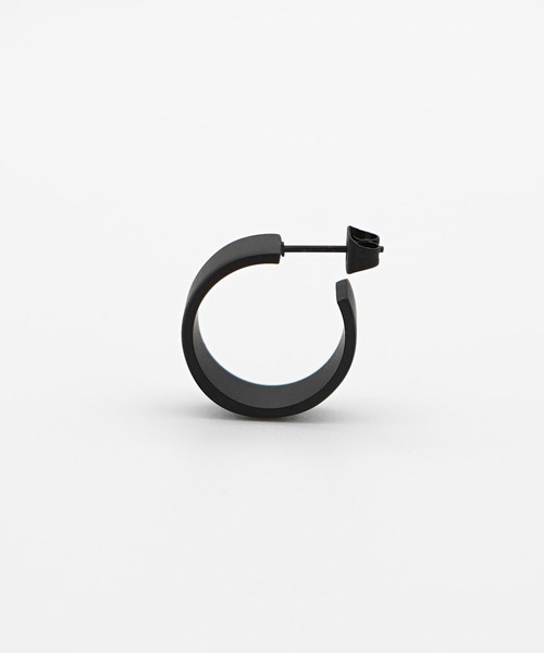 Vaya Con Dios（ヴァヤコンディオス）の「【VayaConDios/ヴァヤコンディオス】stainless -  plate hoop pierce（片耳用）（ピアス（片耳用）・メンズ・ブラック/シルバー/ゴールド/ピンクゴールド・FREE）」の6枚目の写真