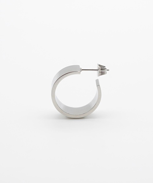 Vaya Con Dios（ヴァヤコンディオス）の「【VayaConDios/ヴァヤコンディオス】stainless -  plate hoop pierce（片耳用）（ピアス（片耳用）・メンズ・ブラック/シルバー/ゴールド/ピンクゴールド・FREE）」の8枚目の写真