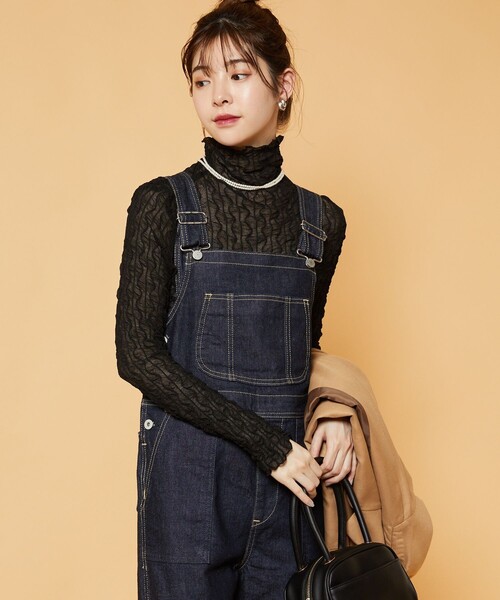 FREAK'S STORE（フリークスストア）の「シアーインナーＴシャツ（Tシャツ/カットソー・レディース・ブラック/オフホワイト/ブルーグリーン・ﾌﾘ-）」の4枚目の写真