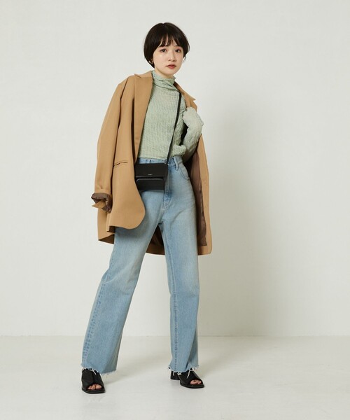 FREAK'S STORE（フリークスストア）の「シアーインナーＴシャツ（Tシャツ/カットソー・レディース・ブラック/オフホワイト/ブルーグリーン・ﾌﾘ-）」の7枚目の写真