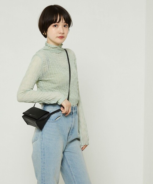 FREAK'S STORE（フリークスストア）の「シアーインナーＴシャツ（Tシャツ/カットソー・レディース・ブラック/オフホワイト/ブルーグリーン・ﾌﾘ-）」の10枚目の写真