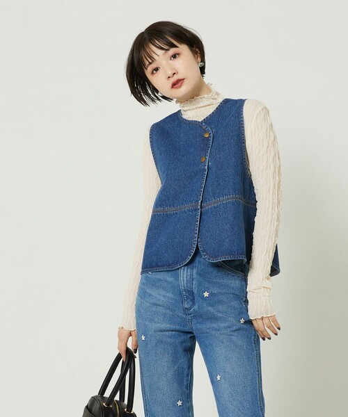 FREAK'S STORE（フリークスストア）の「シアーインナーＴシャツ（Tシャツ/カットソー・レディース・ブラック/オフホワイト/ブルーグリーン・ﾌﾘ-）」の15枚目の写真