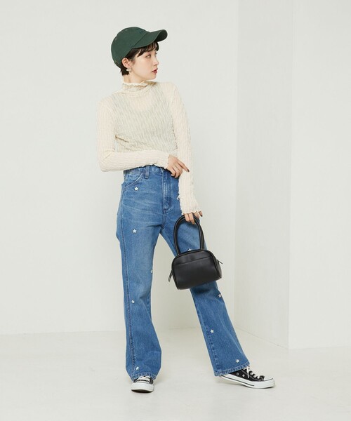 FREAK'S STORE（フリークスストア）の「シアーインナーＴシャツ（Tシャツ/カットソー・レディース・ブラック/オフホワイト/ブルーグリーン・ﾌﾘ-）」の17枚目の写真