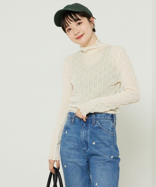 FREAK'S STORE（フリークスストア）の「シアーインナーＴシャツ（Tシャツ/カットソー・レディース・ブラック/オフホワイト/ブルーグリーン・ﾌﾘ-）」の19枚目の写真