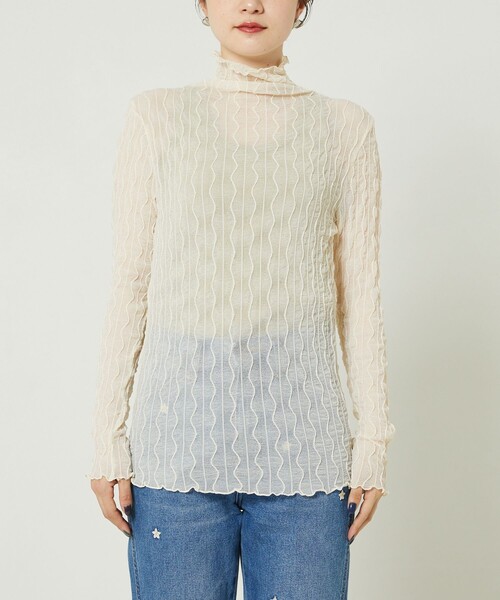 FREAK'S STORE（フリークスストア）の「シアーインナーＴシャツ（Tシャツ/カットソー・レディース・ブラック/オフホワイト/ブルーグリーン・ﾌﾘ-）」の20枚目の写真