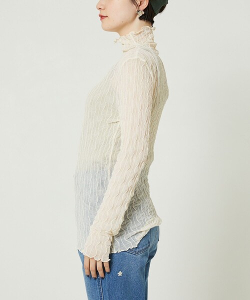 FREAK'S STORE（フリークスストア）の「シアーインナーＴシャツ（Tシャツ/カットソー・レディース・ブラック/オフホワイト/ブルーグリーン・ﾌﾘ-）」の21枚目の写真