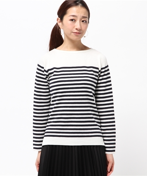 La TOTALITE（ラトータリテ）の「ソウバリボートネックプルオーバー（ニット/セーター・レディース・チャコールグレー/ホワイト/イエロー/その他2・FREE）」の5枚目の写真