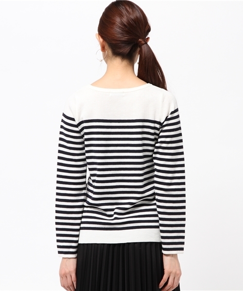 La TOTALITE（ラトータリテ）の「ソウバリボートネックプルオーバー（ニット/セーター・レディース・チャコールグレー/ホワイト/イエロー/その他2・FREE）」の7枚目の写真