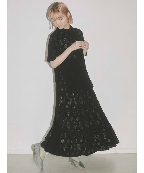 merry jenny(メリージェニー)の「【セットアップ】ROSEレースカットオーバーシャツ(シャツ/ブラウス・レディース・ブラック/アイボリー・FREE)」の16枚目の写真