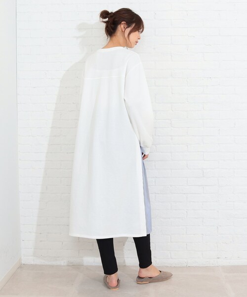 SHOO・LA・RUE（シューラルー）の「◆ストライプドッキングワンピース（ワンピース・レディース・ホワイト系その他5/ブラック系4/ライトイエロー系5・03/04/02）」の6枚目の写真