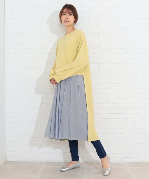 SHOO・LA・RUE（シューラルー）の「◆ストライプドッキングワンピース（ワンピース・レディース・ホワイト系その他5/ブラック系4/ライトイエロー系5・03/04/02）」の12枚目の写真