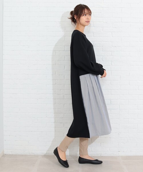 SHOO・LA・RUE（シューラルー）の「◆ストライプドッキングワンピース（ワンピース・レディース・ホワイト系その他5/ブラック系4/ライトイエロー系5・03/04/02）」の17枚目の写真