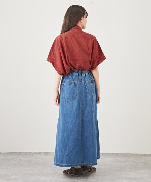 CUBE SUGAR(キューブシュガー)の「インド綿ボイルアシッド加工半袖無地バルーンシャツ(シャツ/ブラウス・レディース・ライトグレー/ブラック/レッド/ブルー・M)」の15枚目の写真