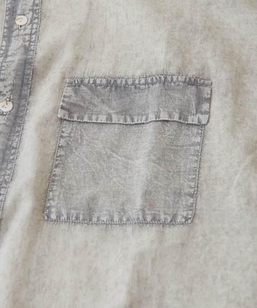 CUBE SUGAR(キューブシュガー)の「インド綿ボイルアシッド加工半袖無地バルーンシャツ(シャツ/ブラウス・レディース・ライトグレー/ブラック/レッド/ブルー・M)」の21枚目の写真