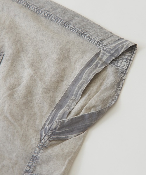 CUBE SUGAR(キューブシュガー)の「インド綿ボイルアシッド加工半袖無地バルーンシャツ(シャツ/ブラウス・レディース・ライトグレー/ブラック/レッド/ブルー・M)」の22枚目の写真