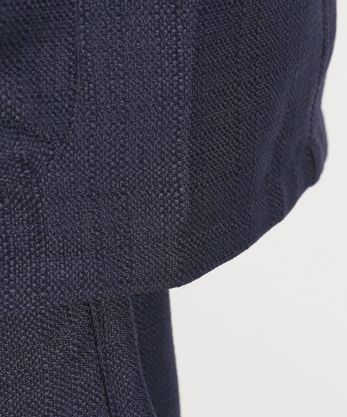 niko and...（ニコアンド）の「[セットアップ対応]ノーカラーシングルジャケット（ノーカラージャケット・メンズ・ネイビー/カーキ/スモーク・MEDIUM/LARGE）」の9枚目の写真