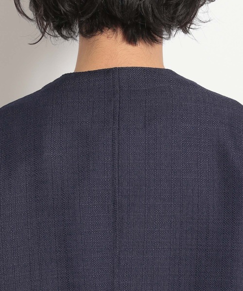 niko and...（ニコアンド）の「[セットアップ対応]ノーカラーシングルジャケット（ノーカラージャケット・メンズ・ネイビー/カーキ/スモーク・MEDIUM/LARGE）」の16枚目の写真