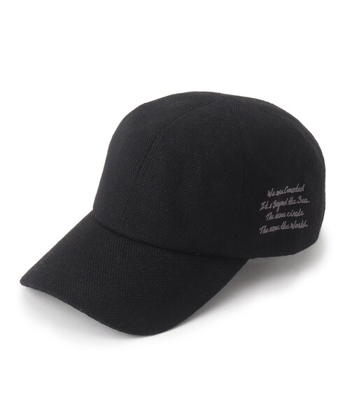 INDIVI（インディヴィ）の「◆リネンライク メッセージキャップ（キャップ・レディース・ブラック/ライトベージュ・00）」の3枚目の写真