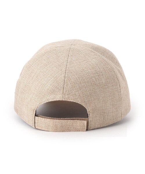 INDIVI（インディヴィ）の「◆リネンライク メッセージキャップ（キャップ・レディース・ブラック/ライトベージュ・00）」の5枚目の写真
