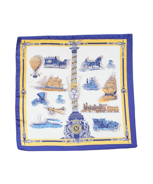 Julia Boutique(ジュリアブティック)の「70×70cmサイズ・ヴィンテージ風サテン生地スカーフ/100014(バンダナ/スカーフ・レディース・I/B/L/H/E/A/P/G/M/O/D/S/N/K/F/C/R/Q/J/T・ONE)」の7枚目の写真