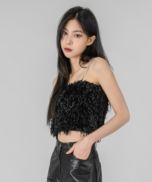 FOLLOWIN（フォロウィン）の「肩紐ビーズチェーンフェイク