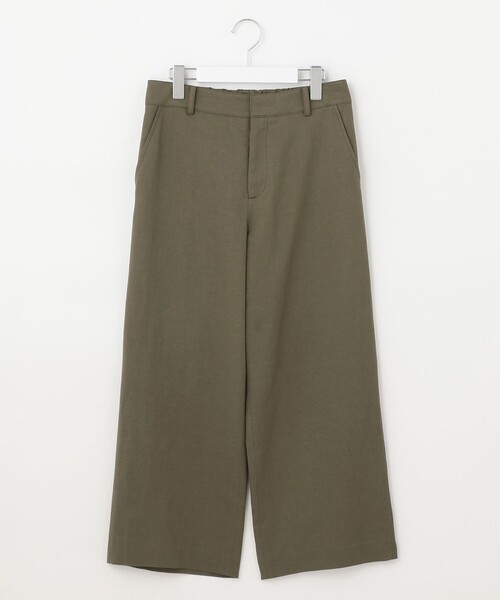 J.PRESS Ladies（J.プレス レディス）の「【洗える】コットン麻フィブリルツイル ストレート パンツ（その他パンツ・レディース・ベージュ系/ダルブルー系/カーキ系・S/XS/XXS）」の4枚目の写真