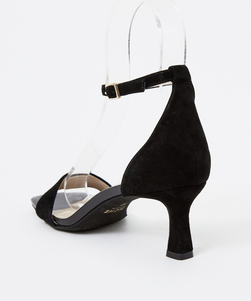 PICHE ABAHOUSE（ピシェ アバハウス）の「アンクルストラップ スクエアトゥサンダル（サンダル・レディース・ブラック/オフホワイト/グレイッシュベージュ/グリーン・38/36/37/39/35）」の11枚目の写真