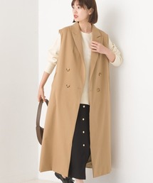 TRストレッチ ロングテーラードジレ