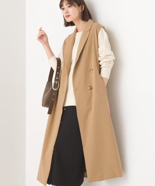 OMNES（オムネス）の「TRストレッチ ロングテーラードジレ（ベスト・レディース・ブラック/ベージュ/グレー・FREE）」の11枚目の写真