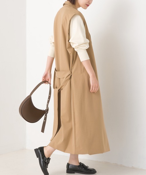 OMNES（オムネス）の「TRストレッチ ロングテーラードジレ（ベスト・レディース・ブラック/ベージュ/グレー・FREE）」の12枚目の写真