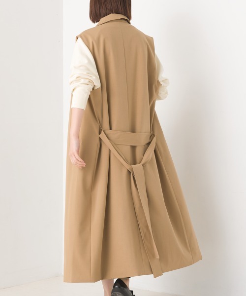 OMNES（オムネス）の「TRストレッチ ロングテーラードジレ（ベスト・レディース・ブラック/ベージュ/グレー・FREE）」の13枚目の写真