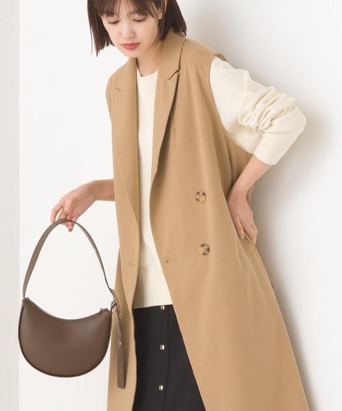 OMNES（オムネス）の「TRストレッチ ロングテーラードジレ（ベスト・レディース・ブラック/ベージュ/グレー・FREE）」の15枚目の写真