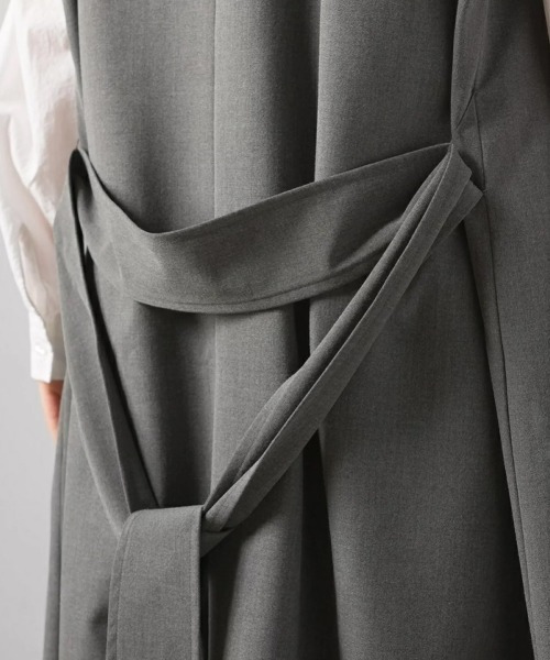 OMNES（オムネス）の「TRストレッチ ロングテーラードジレ（ベスト・レディース・ブラック/ベージュ/グレー・FREE）」の20枚目の写真