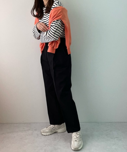 LE MORE(リモア)の「センタープレスカラーストレートパンツ(その他パンツ・レディース・ブラック/ベージュ/アイボリー/ベビーピンク・S/M)」の11枚目の写真