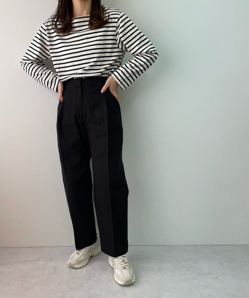 LE MORE(リモア)の「センタープレスカラーストレートパンツ(その他パンツ・レディース・ブラック/ベージュ/アイボリー/ベビーピンク・S/M)」の12枚目の写真