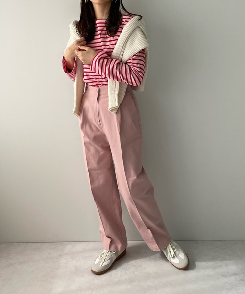 LE MORE(リモア)の「センタープレスカラーストレートパンツ(その他パンツ・レディース・ブラック/ベージュ/アイボリー/ベビーピンク・S/M)」の18枚目の写真