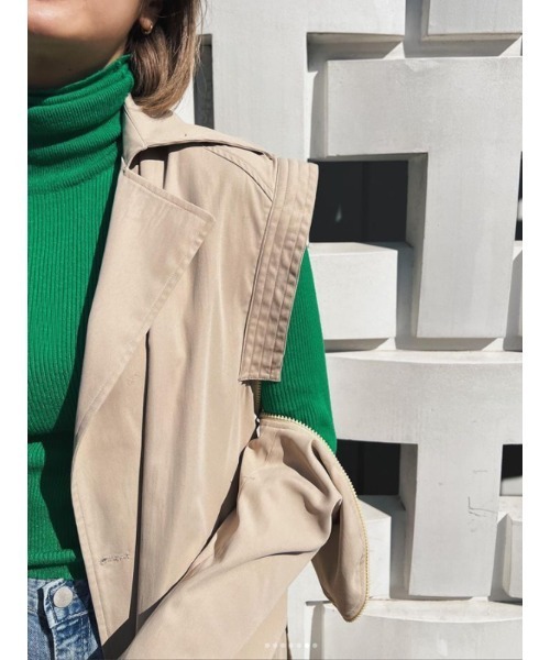 AMAIL（アマイル）の「Bulky long 2way trench（トレンチコート・レディース・ブラック/ベージュ・FREE）」の16枚目の写真