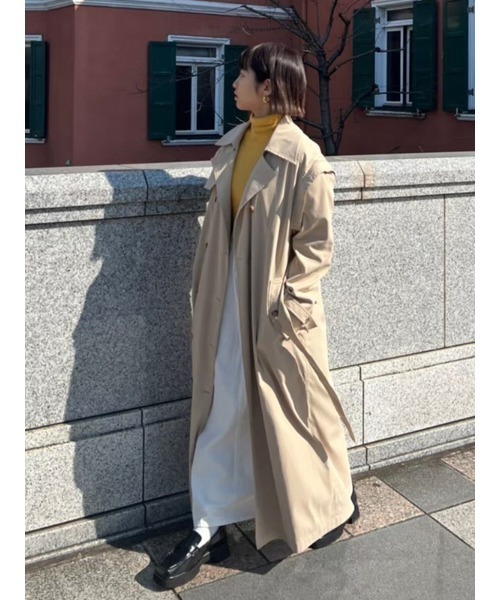 AMAIL（アマイル）の「Bulky long 2way trench（トレンチコート・レディース・ブラック/ベージュ・FREE）」の17枚目の写真