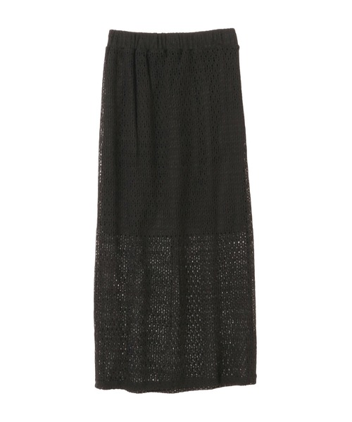 LATINA（ラティーナ）の「かぎ編み風レースロングスカート（スカート・レディース・グレイッシュベージュ/ブラック・FREE）」の7枚目の写真