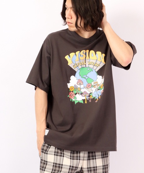 VISION STREET WEAR(ヴィジョンストリートウェア)の「VISION STREET WEAR プリントTシャツ(Tシャツ/カットソー・メンズ・ホワイト/ネイビー/グリーン/ホワイト系その他/グレー系その他/グリーン系その他/ブルー系その他/チャコール/ホワイト系その他2/ホワイト系その他3/グレー系その他2/グレー系その他3・LL/M/L)」の5枚目の写真