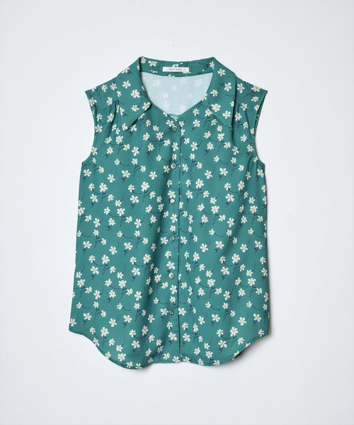 REDYAZEL（レディアゼル）の「フラワープリントノースリシャツ（シャツ/ブラウス・レディース・レッド/ネイビー/グリーン・MEDIUM/SMALL）」の6枚目の写真