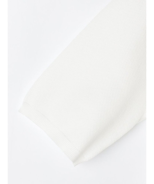 Perfect Suit FActory（パーフェクトスーツファクトリー）の「鹿の子ニット　Tシャツ　ネイビー/グレー/オフホワイト（Tシャツ/カットソー・メンズ・ネイビー/オフホワイト/ライトグレー・M/L/LL）」の12枚目の写真