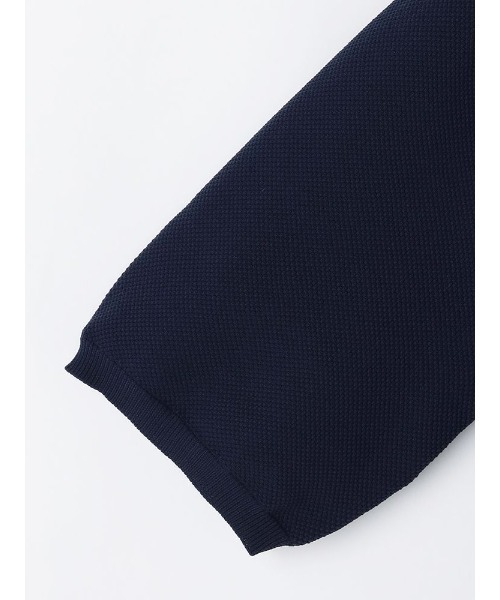 Perfect Suit FActory（パーフェクトスーツファクトリー）の「鹿の子ニット　Tシャツ　ネイビー/グレー/オフホワイト（Tシャツ/カットソー・メンズ・ネイビー/オフホワイト/ライトグレー・M/L/LL）」の18枚目の写真