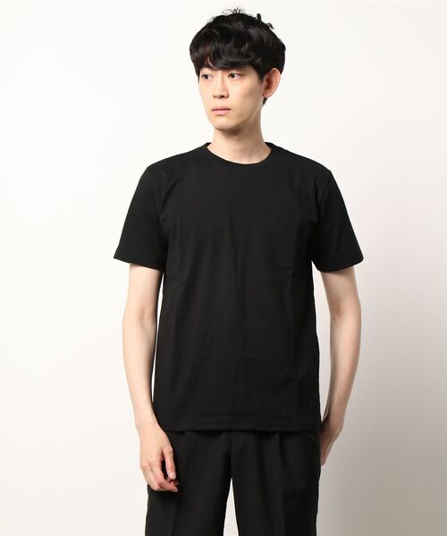 VIBGYOR(ヴィブジョー)の「ポケット付きクルーネックTEE(BL)(Tシャツ/カットソー・メンズ・ホワイト/ブラック・MEDIUM/LARGE)」の10枚目の写真