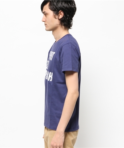 Maison Kitsune(メゾンキツネ)の「MAISON KITSUNE/EFFORTLESS Tシャツ(Tシャツ/カットソー・メンズ・ネイビー・X-SMALL/SMALL)」の7枚目の写真