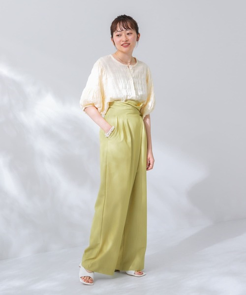 KBF（ケイビーエフ）の「ラウンドハーフスリーブブラウス（シャツ/ブラウス・レディース・ホワイト/ブラック/アイボリー・ONE）」の20枚目の写真