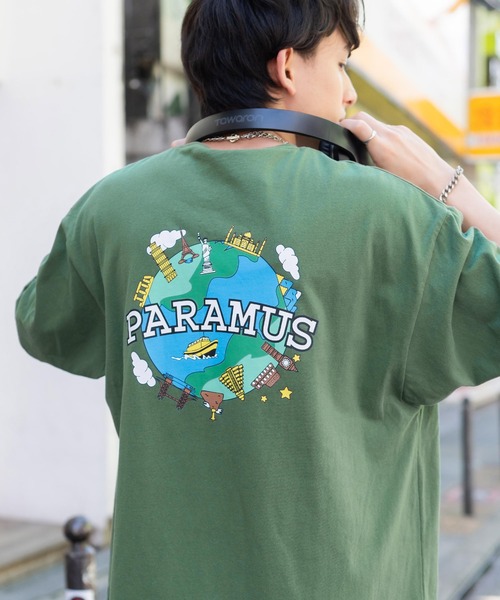 Rocky Monroe(ロッキーモンロー)の「オーバーサイズ 別注 カレッジロゴアースプリント半袖Tシャツ アメリカコットン(Tシャツ/カットソー・メンズ・ホワイト/ブラック/パープル/ブルー/グリーン・M/L/XL)」の4枚目の写真